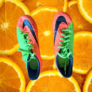 Nike Hypervenom Cleats Green and Orange‎ Size 4Y